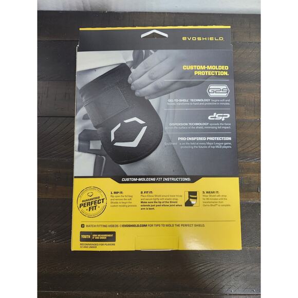 Evoshield SRZ-1 Elbow Guard YTH Full Coverage Custom Fit Youth Hitter Protection - Picture 2 of 3